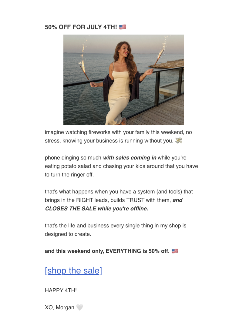 50% OFF FOR JULY 4TH! 🇺🇸