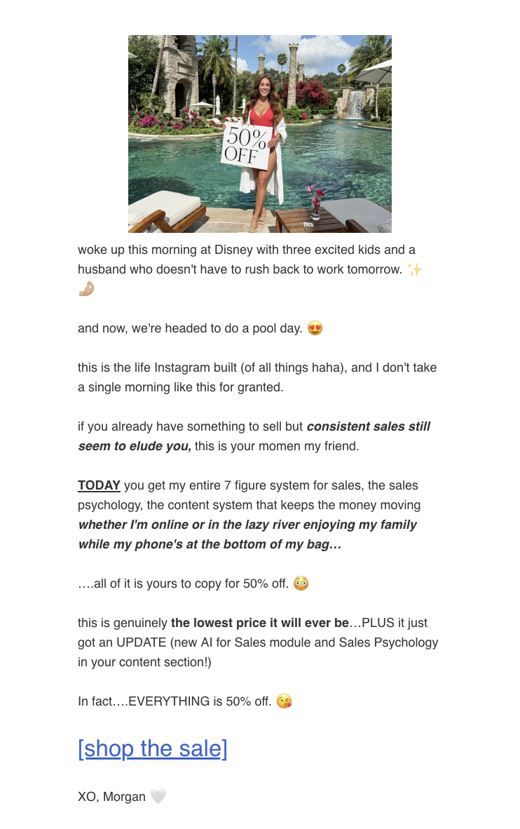 woke up at Disney - pool day